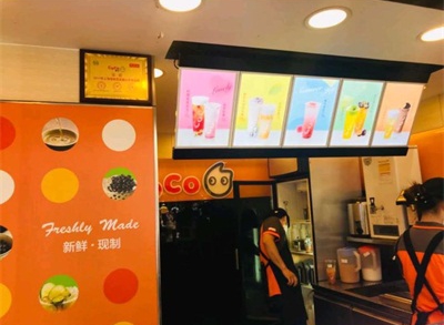 上海CoCo奶茶加盟店大堂展示