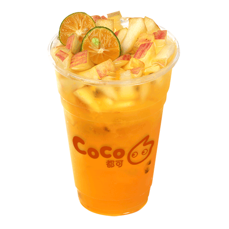 coco奶茶-鮮榨蘋果百香